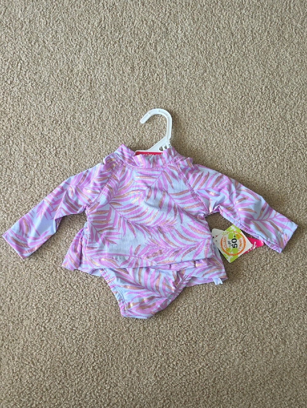 Penelope Mack Palm-Print Long-Sleeve Rash Guard Set